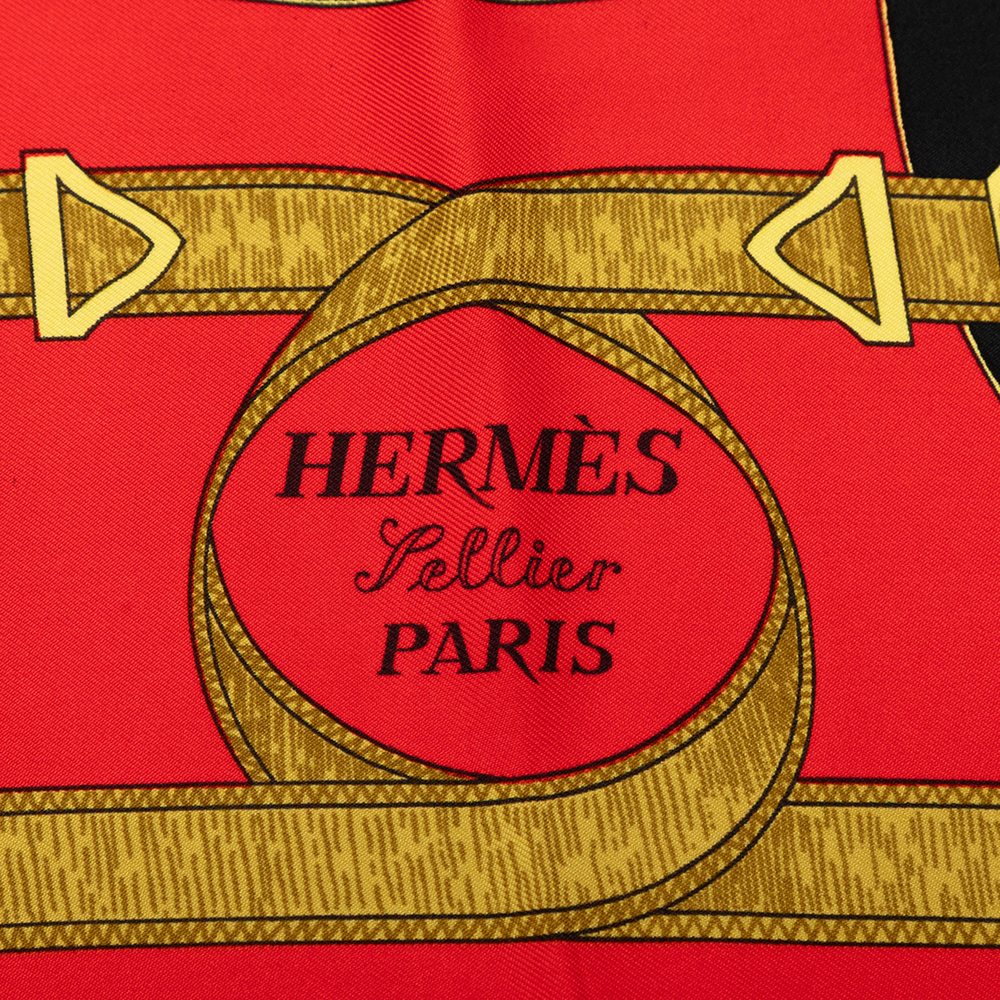 Pre-Loved Hermes Eperon d Or Silk Scarf 90 - Picture 2 of 7